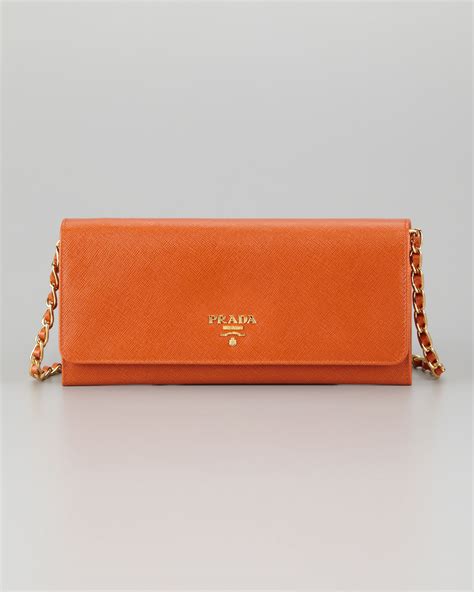 prada wallet orange